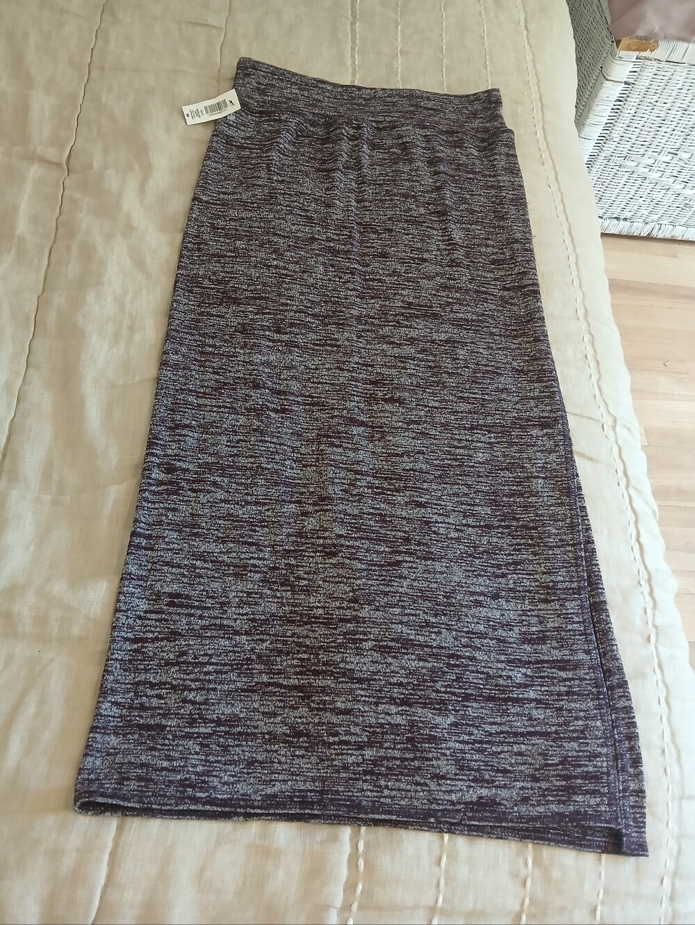 Aritzia (Wilfred) Women's Heathered Maxi Skirt - Stretch Knit NWT